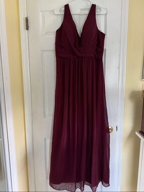 Bill Levkoff Deep Burgundy Sleeveless Maxi Dress